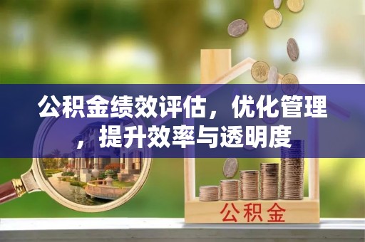 双台子公积金绩效评估，优化管理，提升效率与透明度