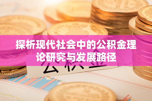 双台子探析现代社会中的公积金理论研究与发展路径
