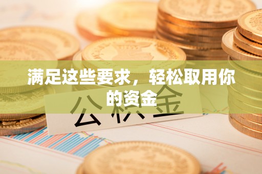 双台子满足这些要求，轻松取用你的资金