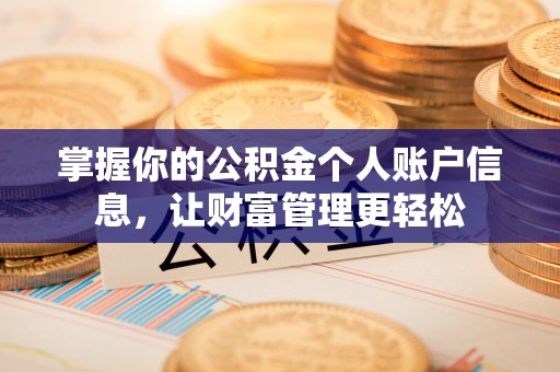 双台子掌握你的公积金个人账户信息，让财富管理更轻松