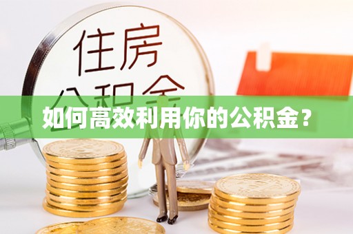 双台子如何高效利用你的公积金？