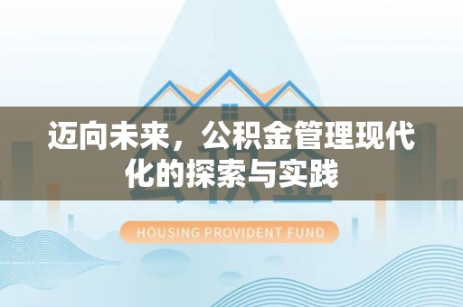 双台子迈向未来，公积金管理现代化的探索与实践