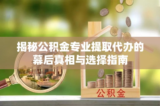 双台子揭秘公积金专业提取代办的幕后真相与选择指南